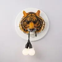 Italian designer lamp tiger bite line wall lamp Nordic living room dining room study bedroom resin gold animal lamp