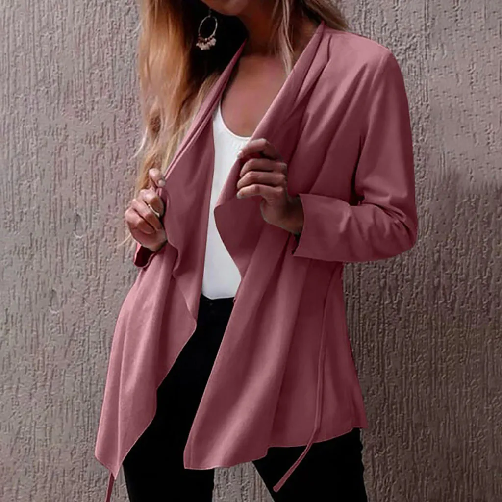 2019 женские куртки-бомберы мини костюм Повседневный с длинным рукавом открытая