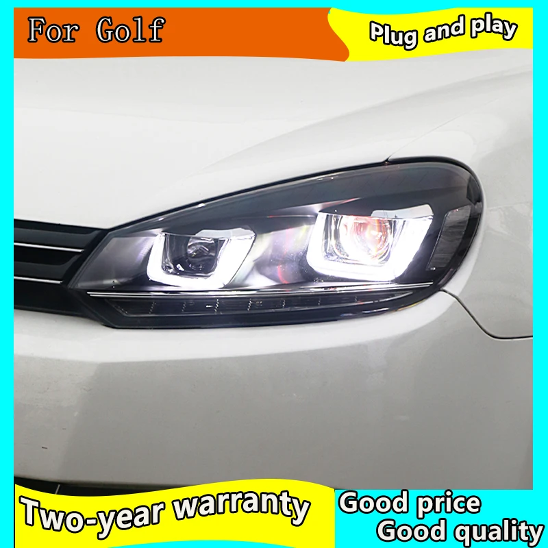 Автомобильный Стайлинг для VW Golf 6 MK6 светодиодный фар Golf6 СИД DRL Hid фара би-ксенон