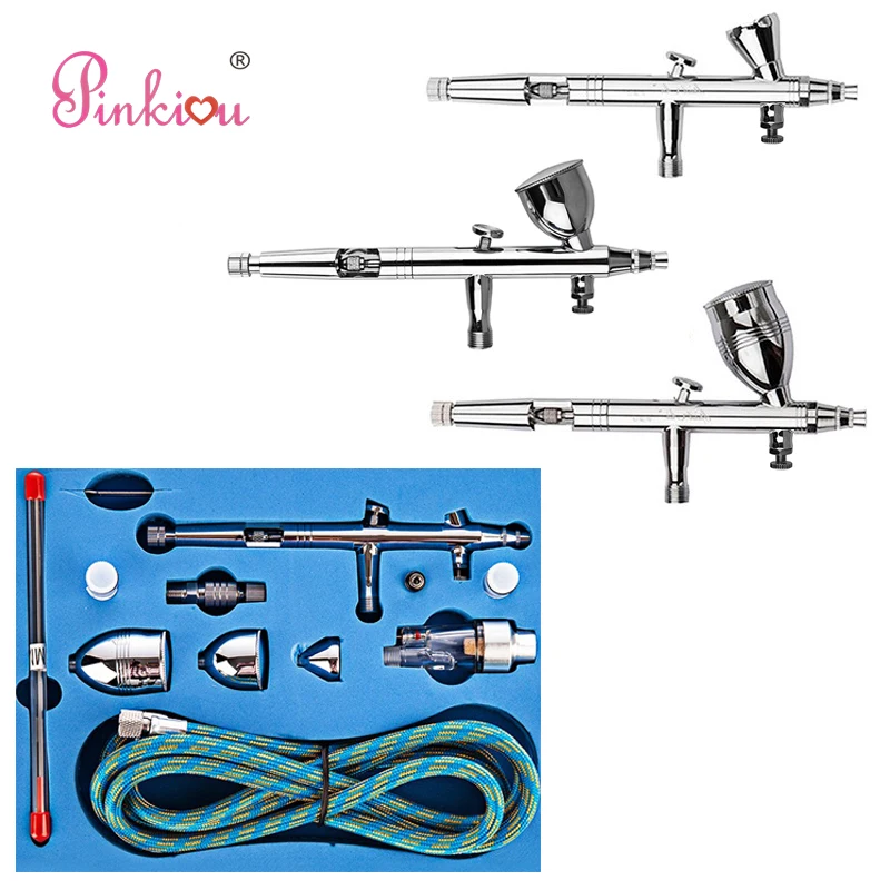 Аэрограф Pinkiou с двойным триггером 0 2/0 3/0 5 мм|airbrush for nail art|airbrush nailairbrush kit |
