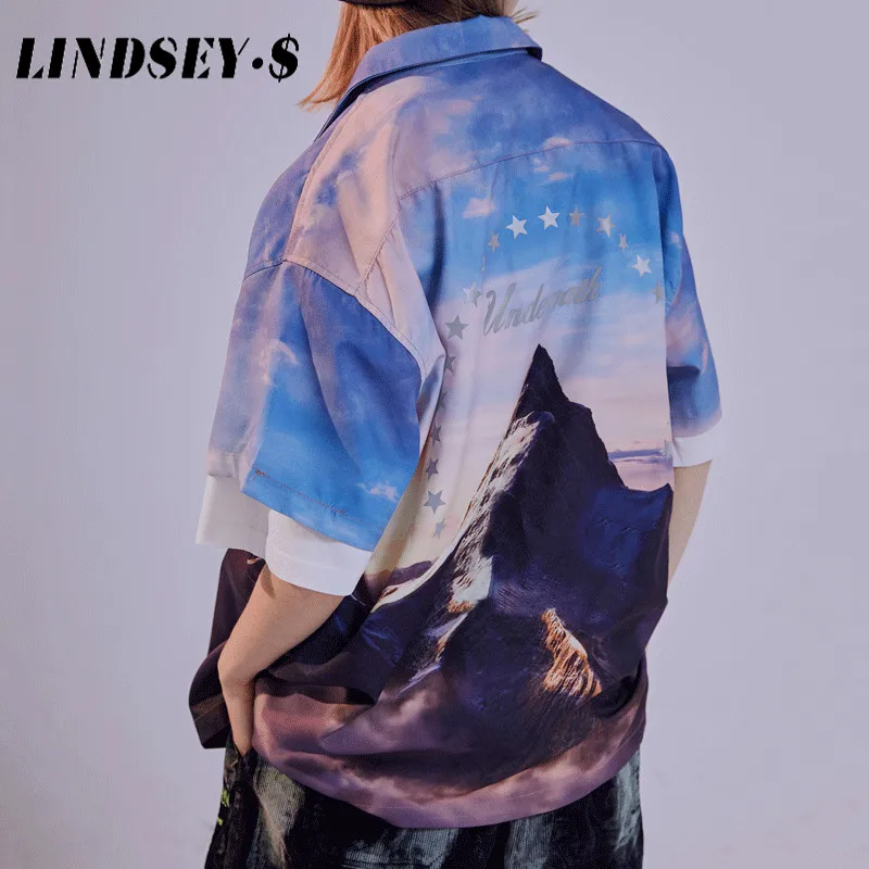 LINDSEY SEADER 2020 рубашки в стиле хип хоп винтажная с рисунком уличная мужская
