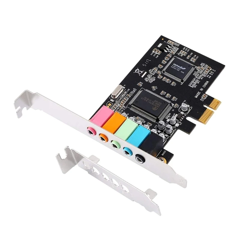 

PCIe Sound Card 5.1 Internal Sound Card 3D Stereo PCI-e Card 32/64 Bit PCI Express PC Sound Card CMI8738 Chip
