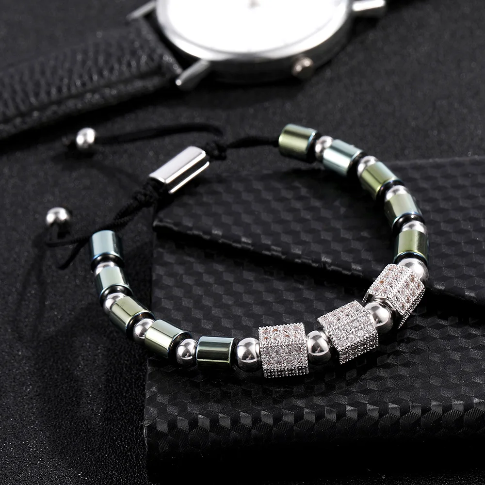 Женский браслет в стиле хип хоп с фианитами для похудения|Браслеты шармами| |