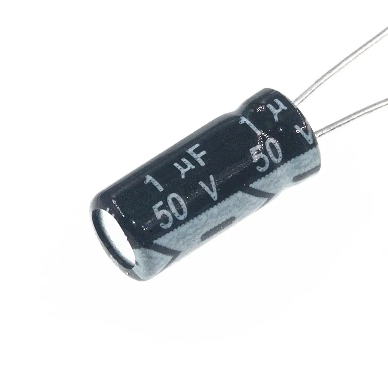 

50PCS Higt quality 50V1UF 4*7mm 1UF 50V 4*7 Electrolytic capacitor