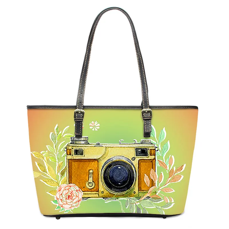 

Сумка-тоут женская с 3D-принтом, на плечо, из кожи