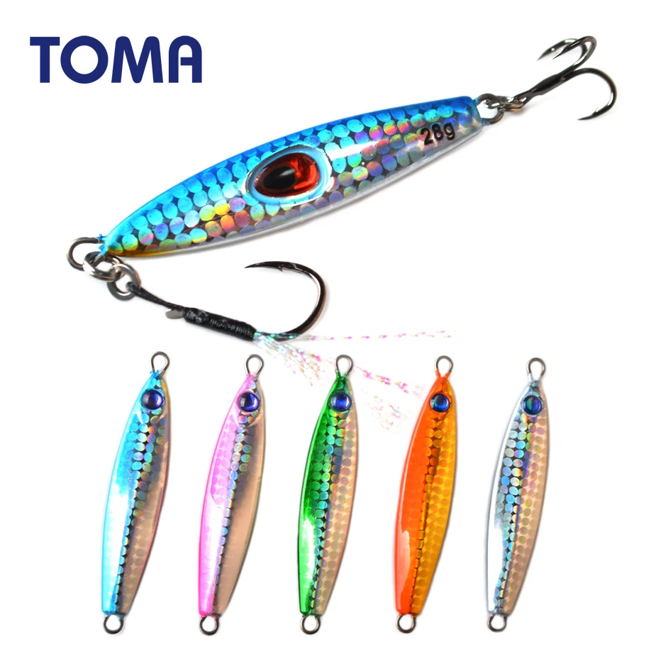 

Приманки из микро-металла TOMA, приманки из свинца, приманки для рыбной ловли, 28 г, длинный заброс, медленное падение, приманка для джиггинга, и...