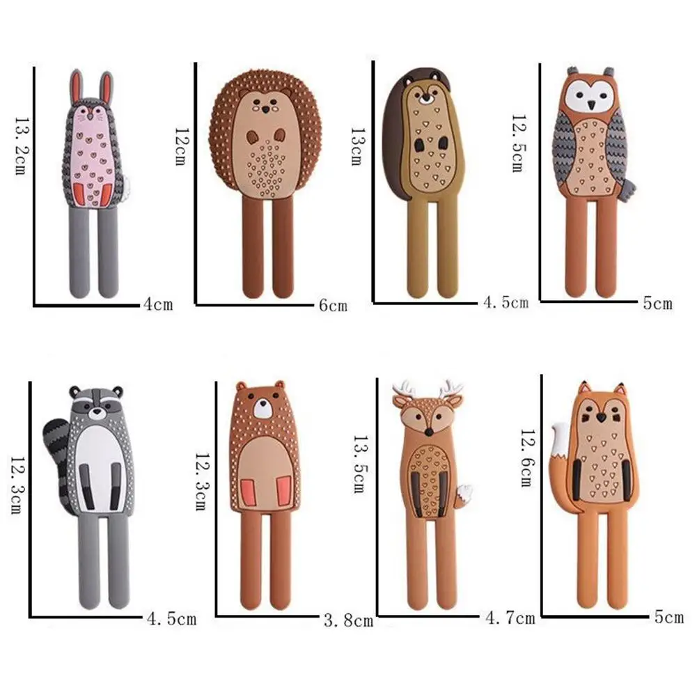 

Removable Fridge Sticker Household Supplies Magnetic Holder Key Hooks Decorative Refrigerator Animals Lovely 1pc Traceless M9N2