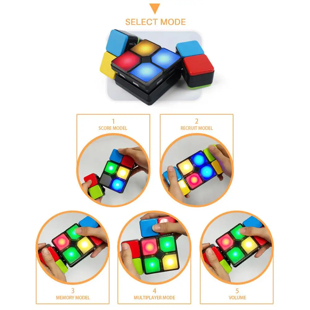 

LED Infinity Magic Cube For Children Adult Decompression Square Puzzle Toys Anti Stress Fidget Toy Funny Hand Game