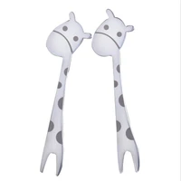 wholesale high quality animal bento food picks stainless steel fruit forks for kids low price