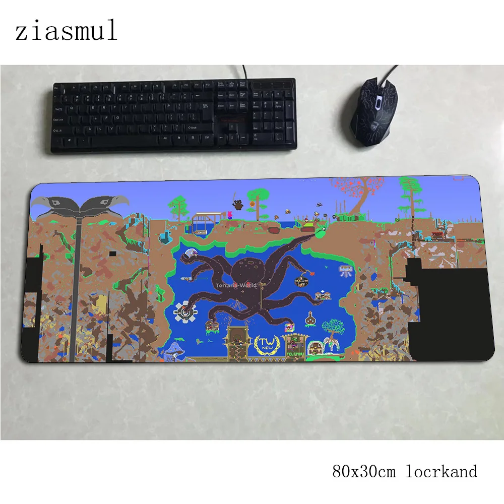 Terraria padmouse 80x30 см, игровой коврик для мыши, большой игровой коврик для мыши, геймерский компьютерный стол, красивый коврик, notbook mousemat pc