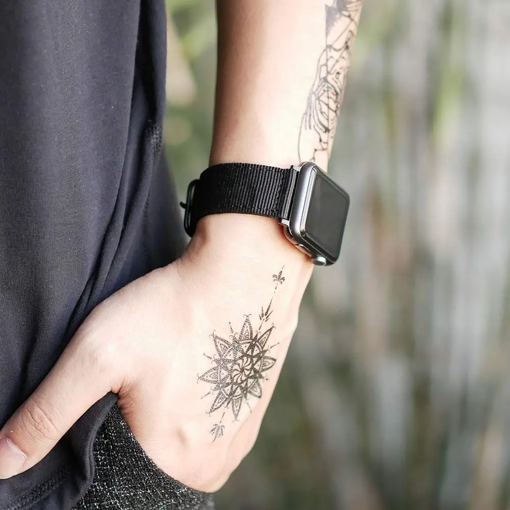 Лидер продаж нейлоновый ремешок для часов для Apple Watch Series 5 4 40 мм 44 мягкие спортивные нейлоновый браслет 38 мм/42 мм, ремешок для наручных часов iwatch 1/2/3