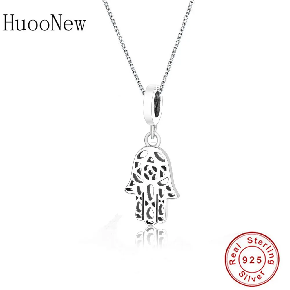 Стильная женская подвеска в виде серебряной ладони и сглаза Ювелирное Украшение