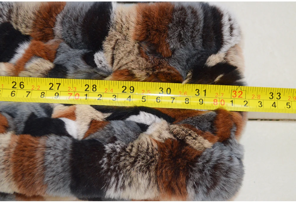 Winter Long Style Women Real Rex Rabbit Fur Scarf Rex Rabbit Fur Warm Soft Ring Scarfs High Quality Knit Rabbit Fur Scarves