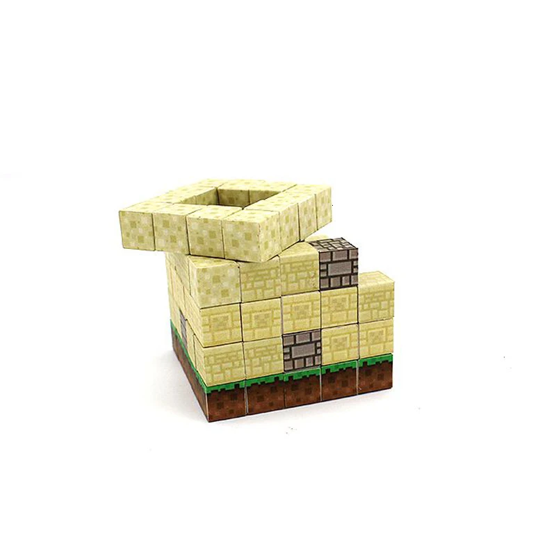 Мой Мир мини Магнитные строительные блоки песчаник цех набор игрушки для детей фигурки кирпичи модели DIY