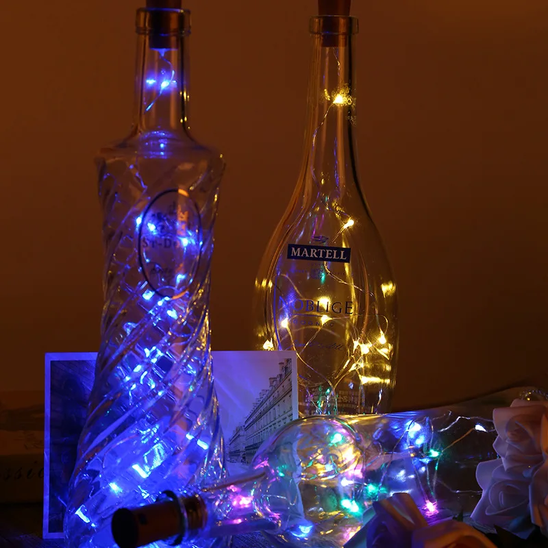 Питание от аккумулятора 6 шт. пробка бутылки вина светильник DIY светодиодный