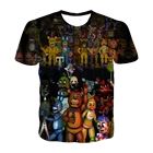 Футболка детская летняя с 3D-принтом пять ночей Фредди