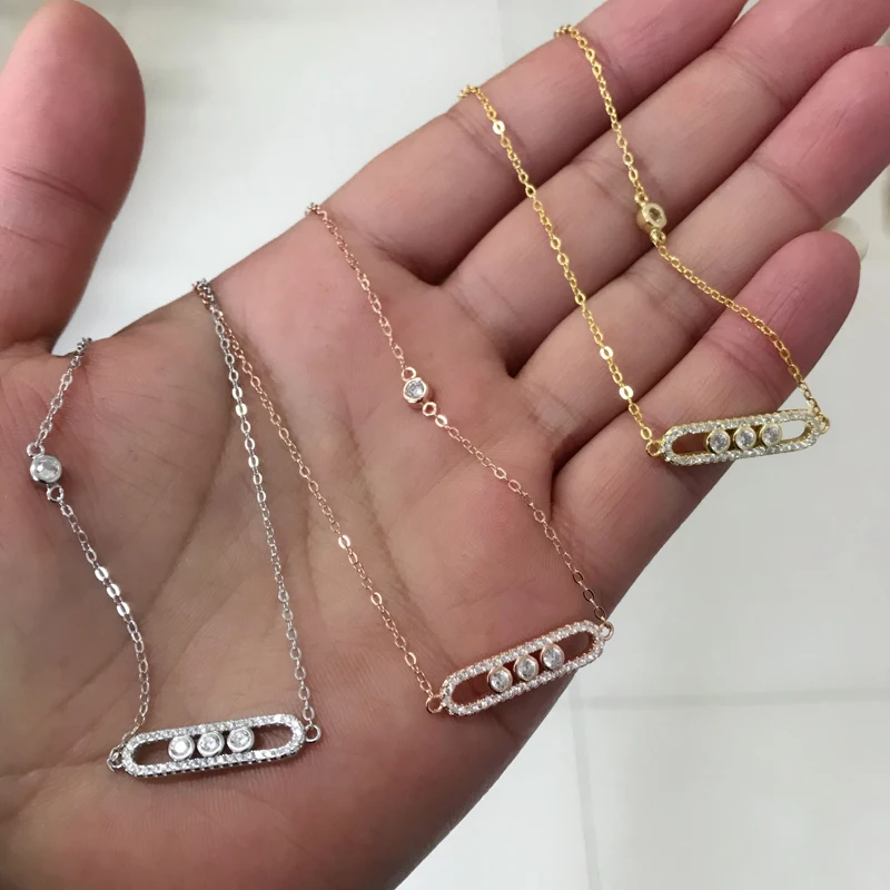 Новый Дизайн Модные bling cz подвески ювелирные изделия ожерелье с 3 шт. кубического
