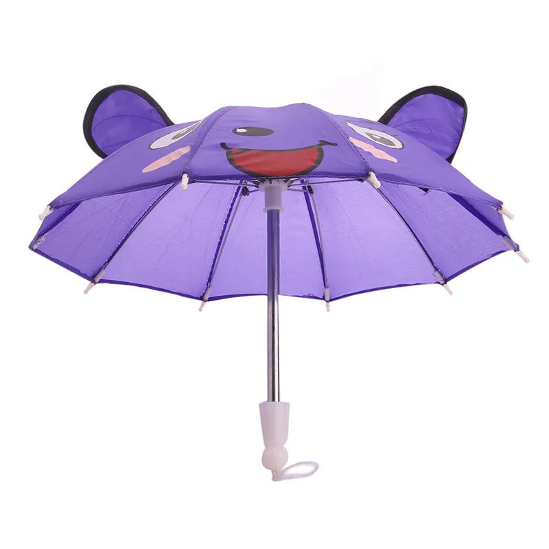 Зонт солнцезащитный однотонный с милым рисунком аксессуары для кукол 18 дюймов 43