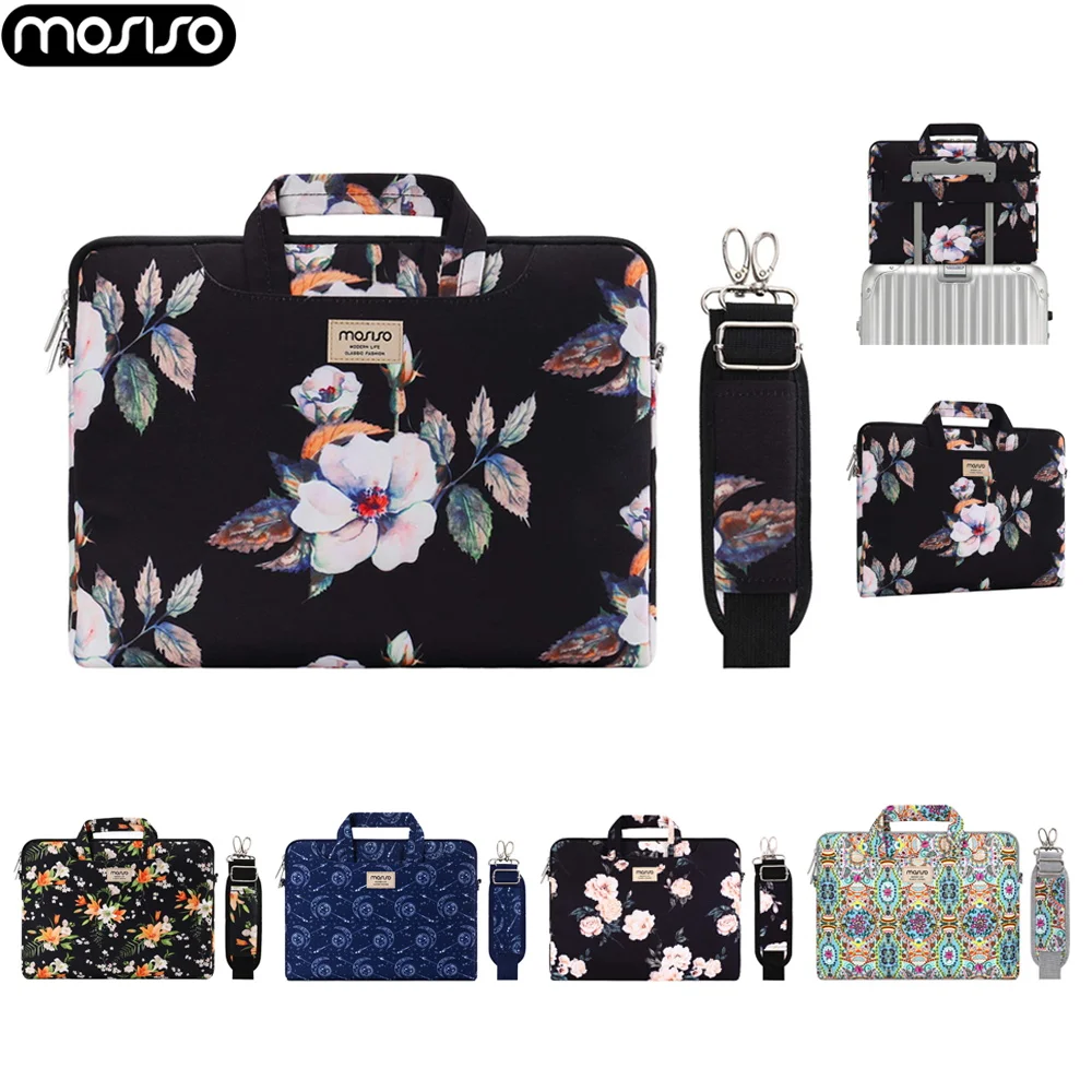 Портфель MOSISO для ноутбука сумка на плечо Macbook Air Pro Dell HP Lenovo 13 14 15 дюймов Холщовый