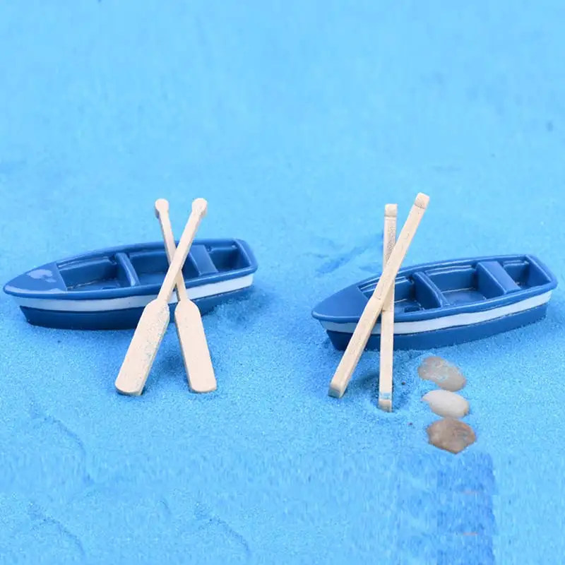 Горячие ремесла Тоторо Лодка Деревянные кванты весла кукольный домик сад море
