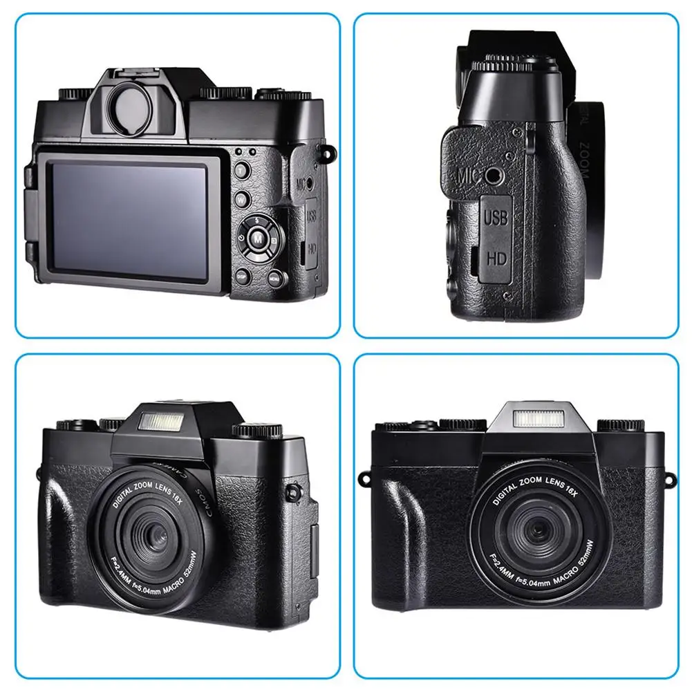 Портативная цифровая камера видеокамера Full HD 1080P 16X Zoom av интерфейс 16 МП cmos сенсор