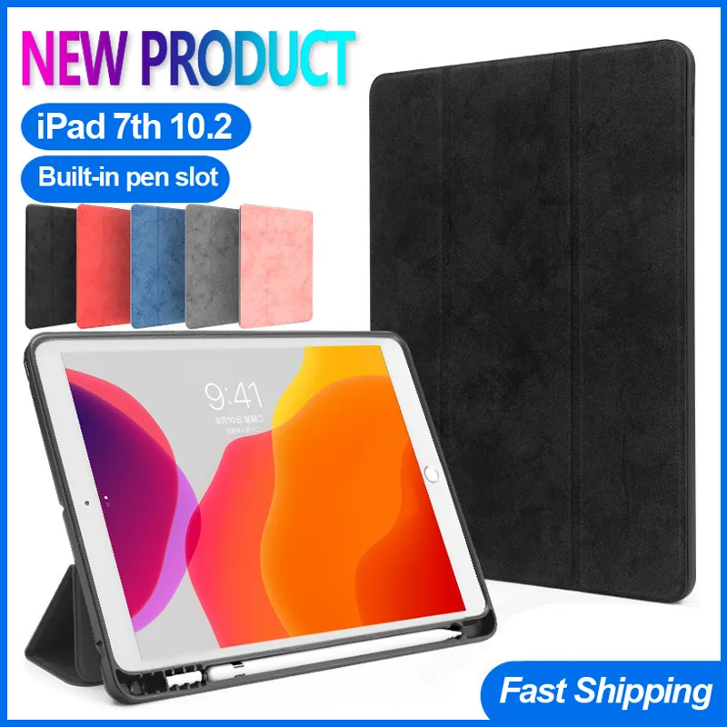 Флип чехол с подставкой для iPad 2019 10 2 новый кожаный силиконовый полным покрытием