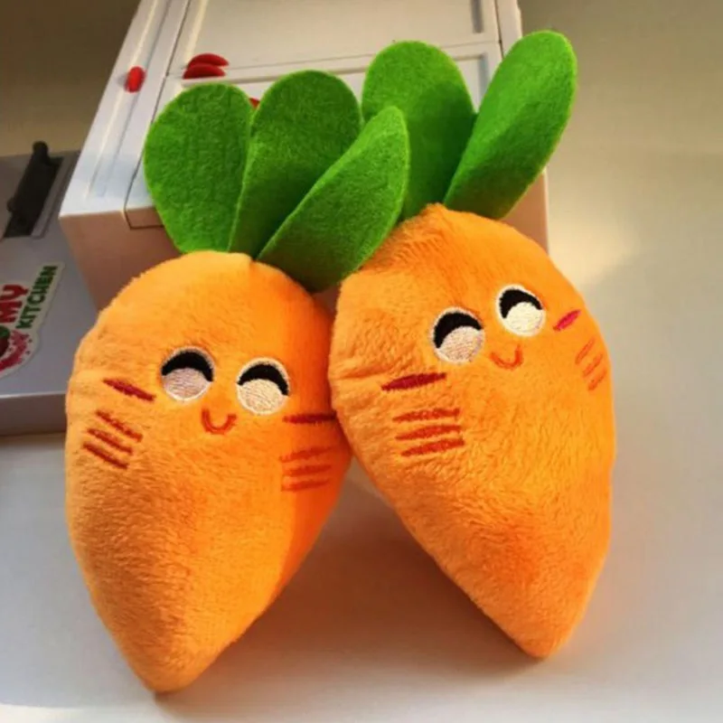 

2 шт., плюшевая морковка, для щенков и кошек