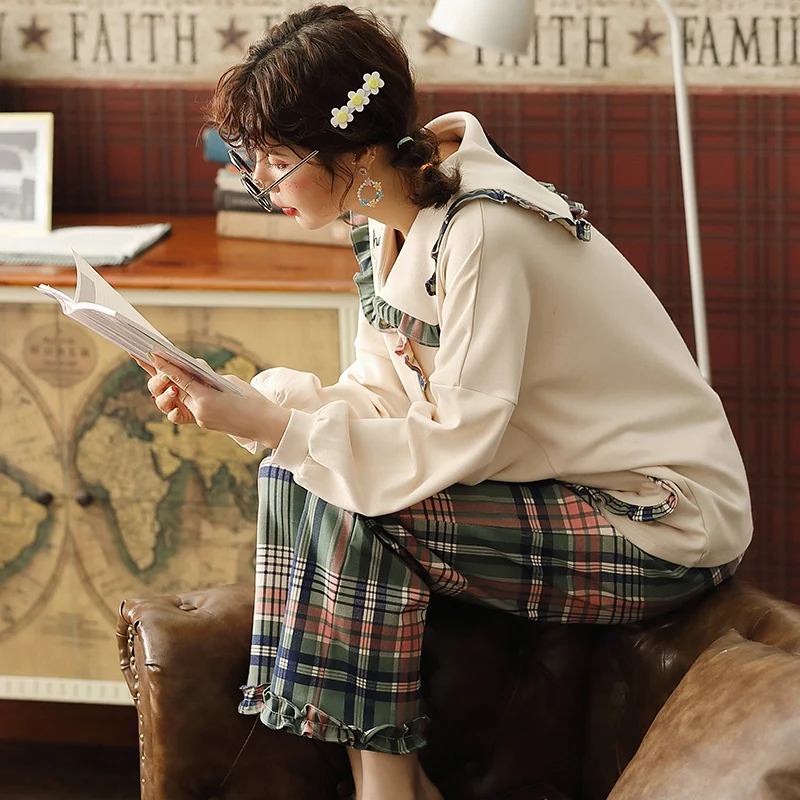 JRMISSLI сексуальная Хлопковая пижама набор новинка для женщин с длинным рукавом