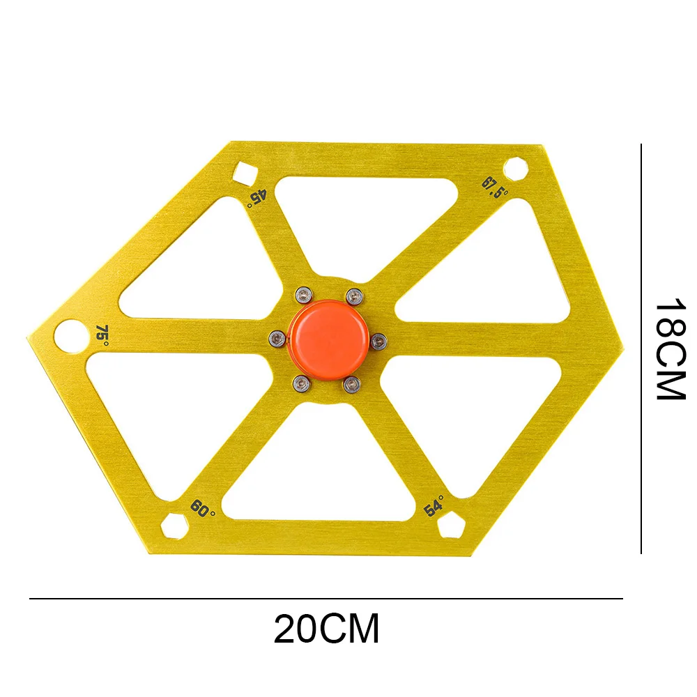 

Hexagon Angle Ruler Aluminum Alloy Hexagon Inclinometer Ruler Table Saw Blade Tilt Angle Measuring Gauge with Magnetic