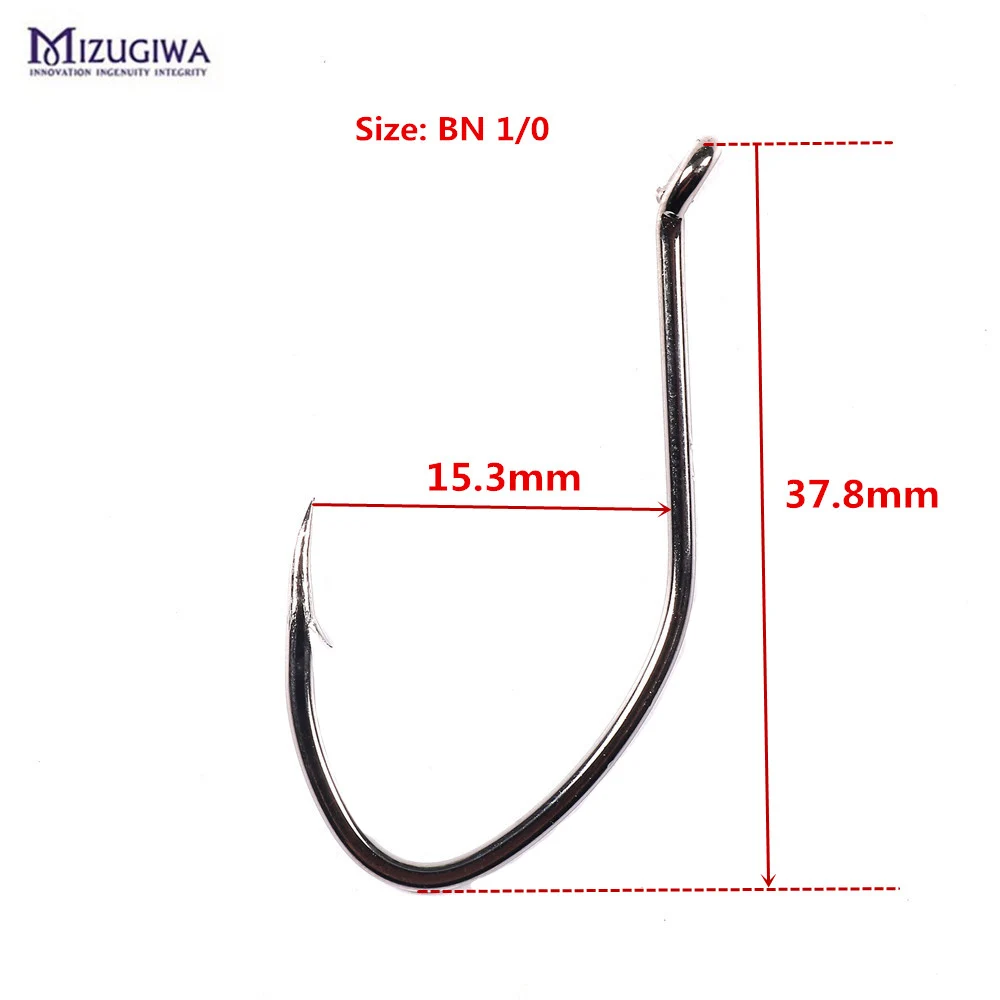 

100pc High Carbon Steel 1/0 2/0 Catfish Hooks With Rolling Swivel Sharp Piont For Both Fresh water & Saltwater Fishing Rig Hooks