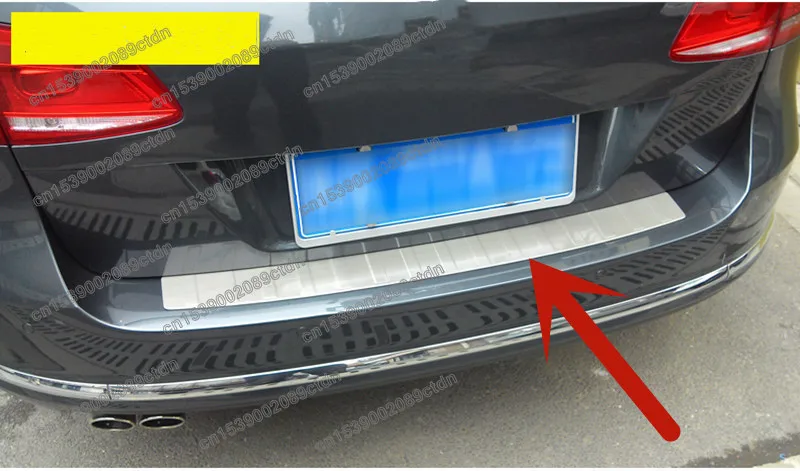 

For VW Volkswagen Passat B7 Wagon 2012 2013 2014 2015 Rear Bumper Protector Sill Trunk Rear guard Tread Plate cover Trim