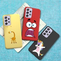 for samsung a52 case cute cartoon phone back cover for samsung galaxy a52 a 52 4g 5g funda candy color soft silicone matte tpu