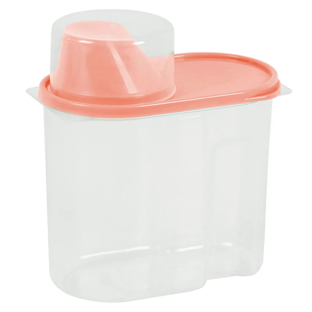 

2.5L Plastic Food Storage Box Airtight Container With Pour Lids Kitchen Cereals Storage Bottles Rice Beans Jar Dried Grains Tank