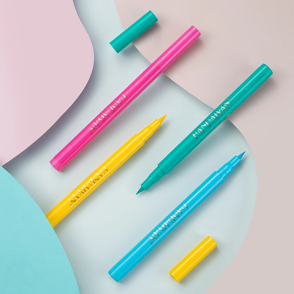 12 Colors/Box Color Liquid Eye Liner Waterproof White Eyeliner Pencil Makeup Set Cosmetics Long-Lasting Make Up Colored Blue Pen |