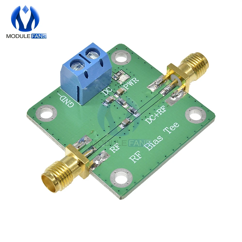 DC Bias Tee 10-6000MHz RF Microwave DC Bias DC-blocker Module Broadband For HAM Radio RTL SDR LNA Low Noise Ham Radio Amplifier