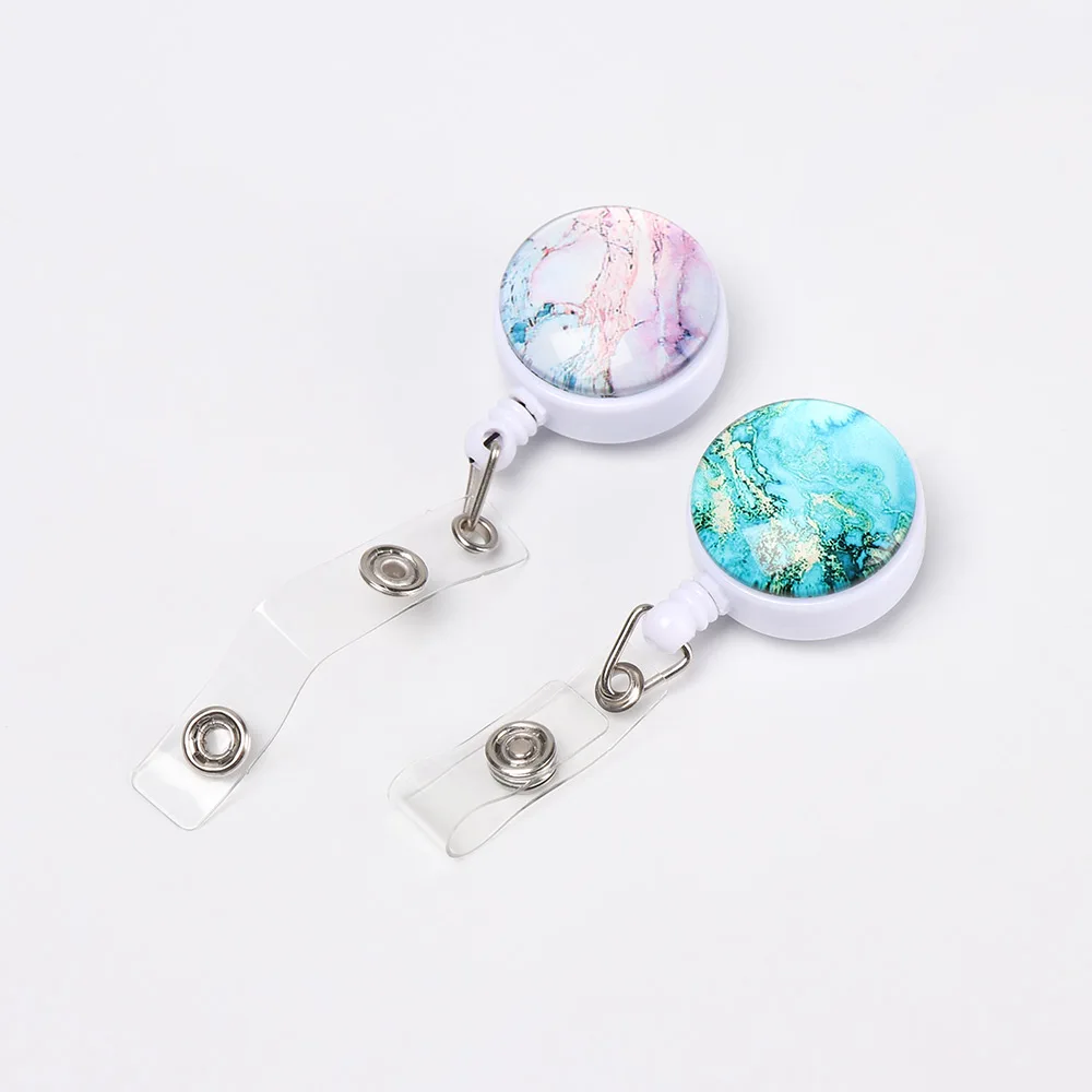 1 шт. Высокое качество Звездное небо мраморный узор выдвижной значок медсестры