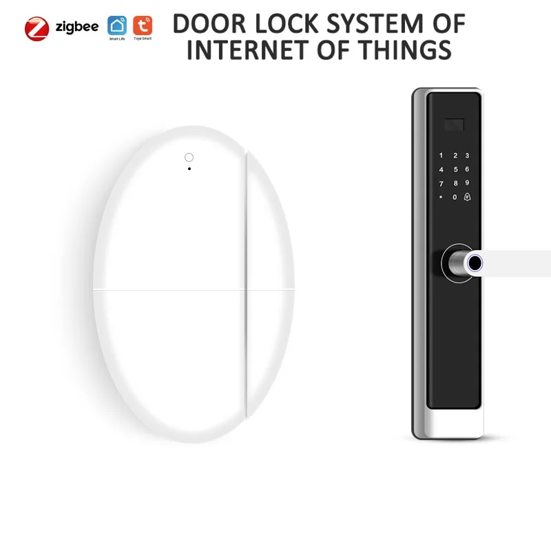 

ZigBee Smart Life Smart Door Sensor Window Sensor Door Magnetic Alarm Detector Independent Magnetic Sensor Work With Gateway