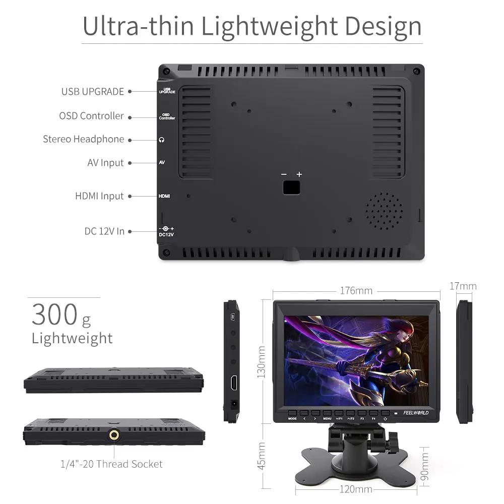 Портативный игровой ЖК монитор FEELWORLD HD IPS экран 4K HDMI игровые мониторы для XBOX ONE PS3 PS4