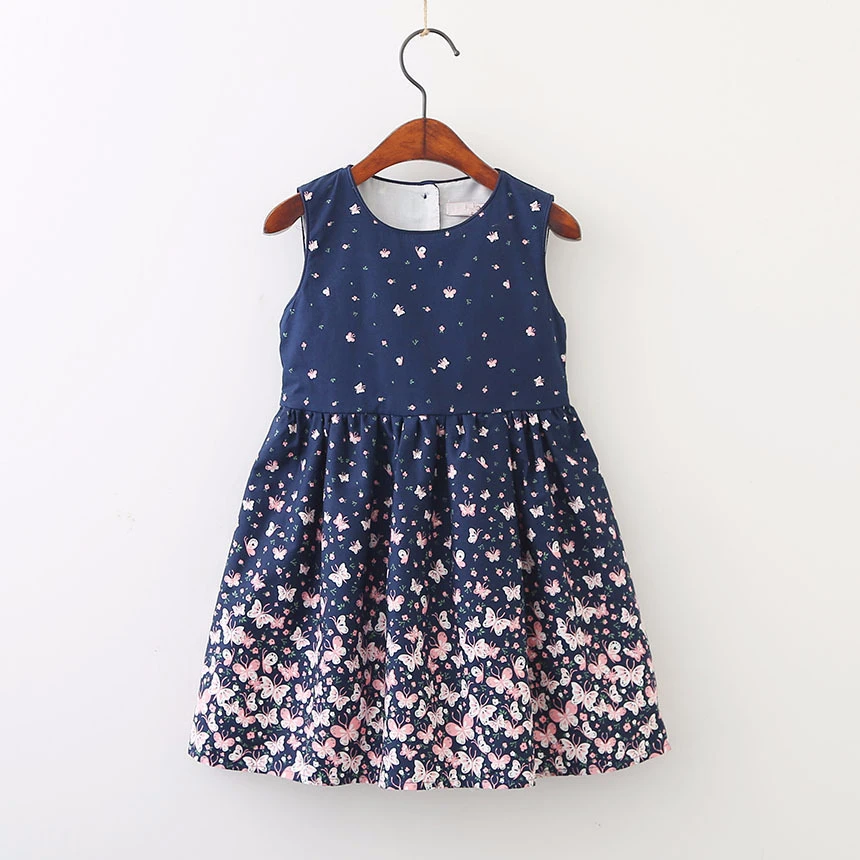 Sweet New Kids Fashion Children Korean Style Clothing Sleeveless Summer Dress Girls Striped Navy Wind Sling Vest | Детская одежда и