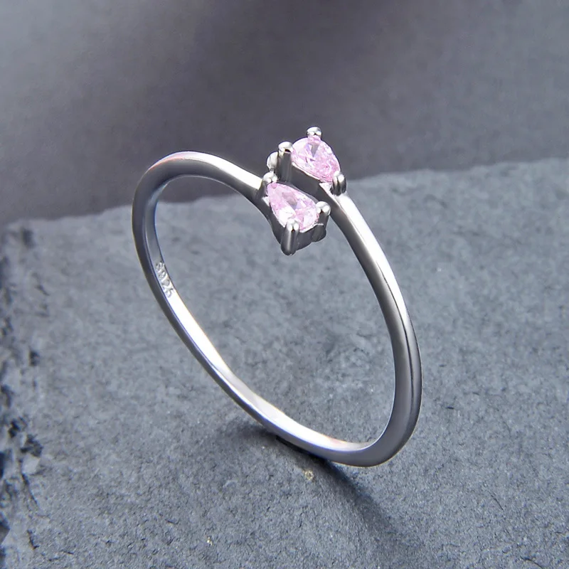 Bague Ringen, новинка, 3 цвета, Женское кольцо на палец, хвост, кольцо, S925 Стерлинговое Серебро, ювелирное изделие, Кристальное сердце, креативный прекрасный подарок