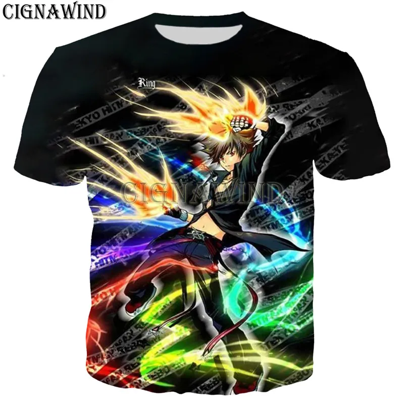 Popular anime Katekyo HITMAN REBORN t shirt men/women 3D printed t-shirts casual Harajuku style tshirt streetwear tops | Мужская одежда