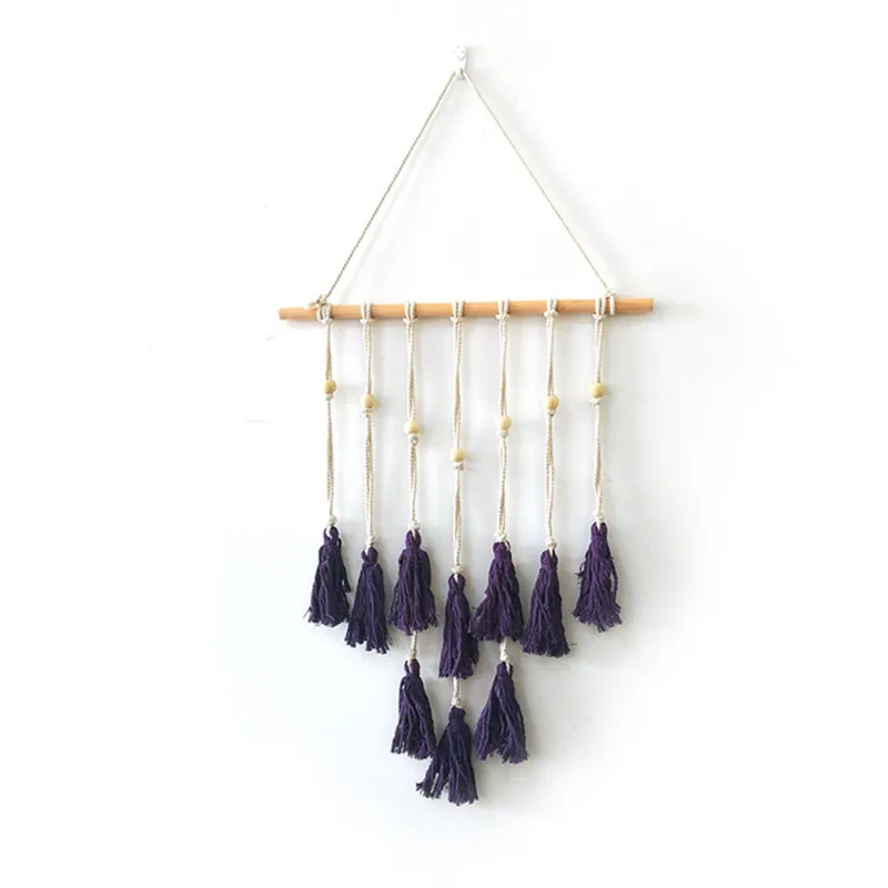 Boho Тканый гобелен ручной работы макраме настенный навесной домашний декор