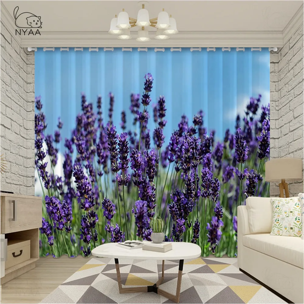 Фиолетовая лаванда для гостиной балдахины оконные шторы спальни внутренний