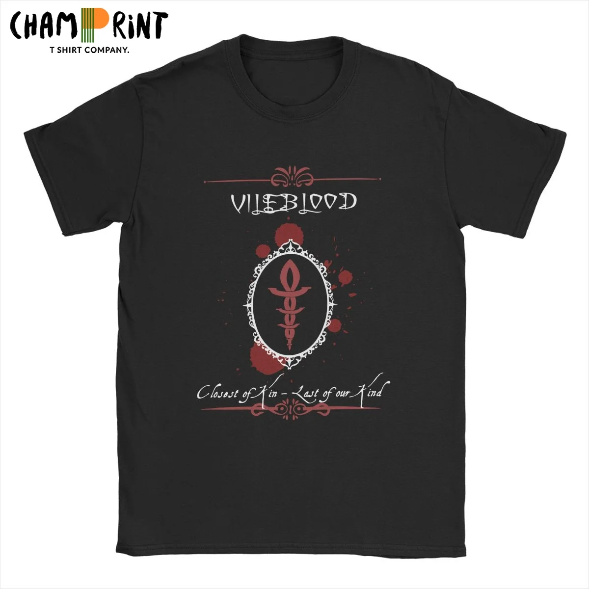 Новинка футболки vileкровь Темные души Мужская футболка с круглым вырезом из 100%