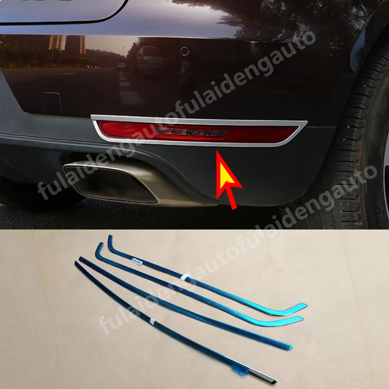 4 предмета для Porsche Macan 2014 2017 нержавеющая сталь автомобиль лампа заднего