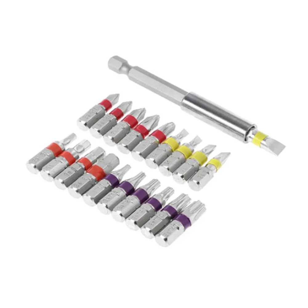 

21 шт./упак. различные характеристики Φ Набор бит из нержавеющей стали SL/PH/HEX/TORX и 75 мм шестигранное соединение