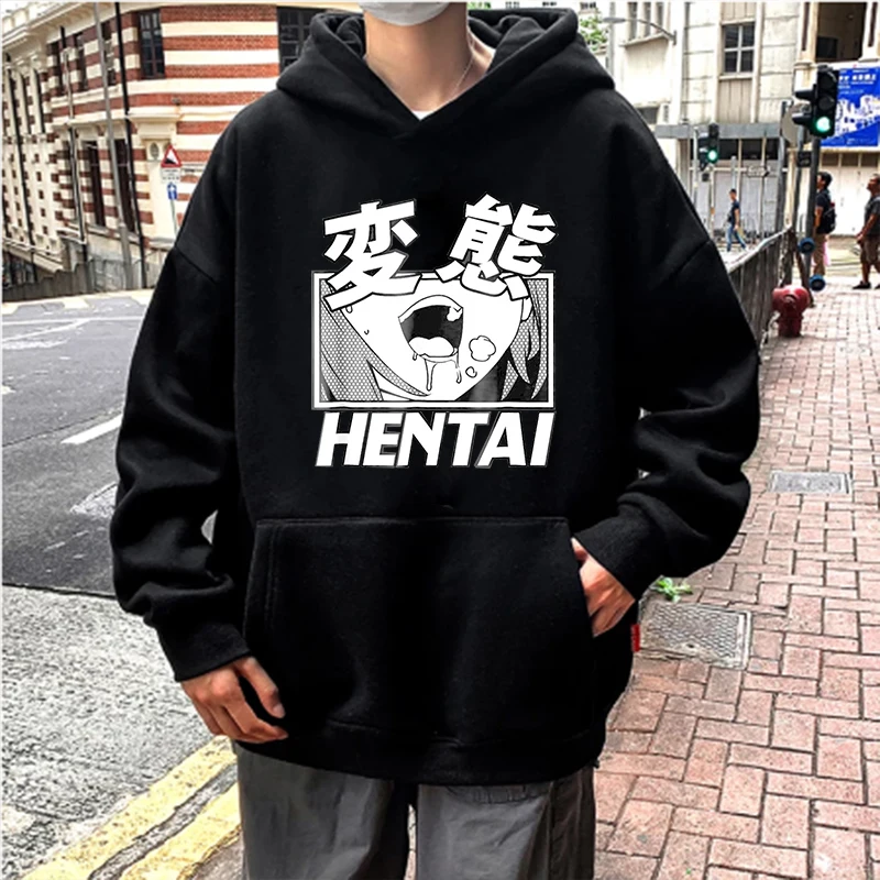 Толстовка Ahegao Hentai унисекс мультяшный аниме свитшот Мужской пуловер оверсайз