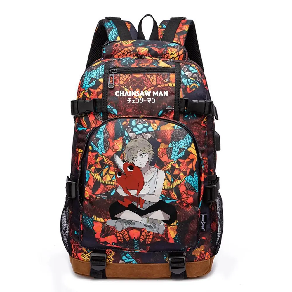 

High Quality Women Men Backpack Anime Chainsaw Man Pochita Backpacks Rucksack Travel Bags Shoulder Laptop Bags Student Bookbag