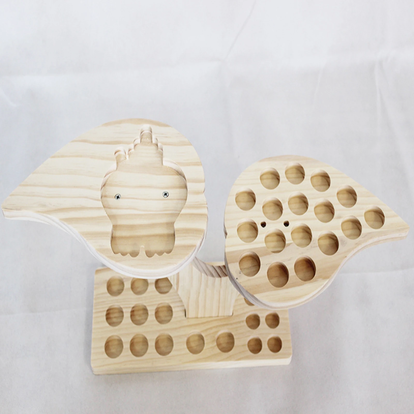 

36 Slots Wooden Essential Oils Stand Diffuser Holder Carousel Box 53x13x25cm
