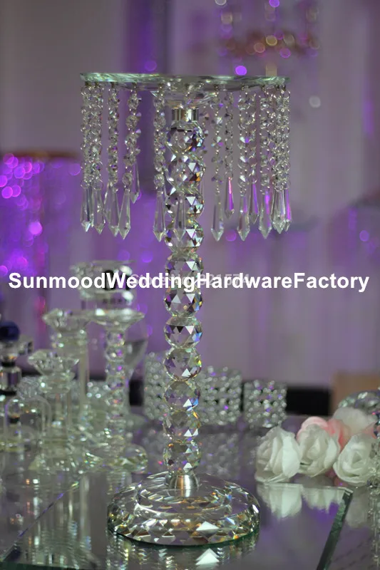 Хрустальная подвесная центральная часть стойка для цветов свадебной сцены